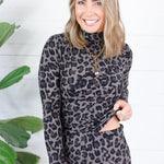 Parlor Dark Grey Leopard Thin Layer Top Molly Bracken