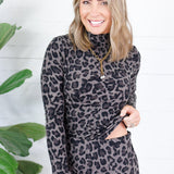 Parlor Dark Grey Leopard Thin Layer Top Molly Bracken