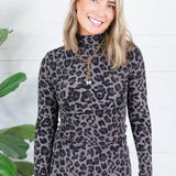 Parlor Dark Grey Leopard Thin Layer Top Molly Bracken