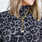 Parlor Dark Grey Leopard Thin Layer Top Molly Bracken