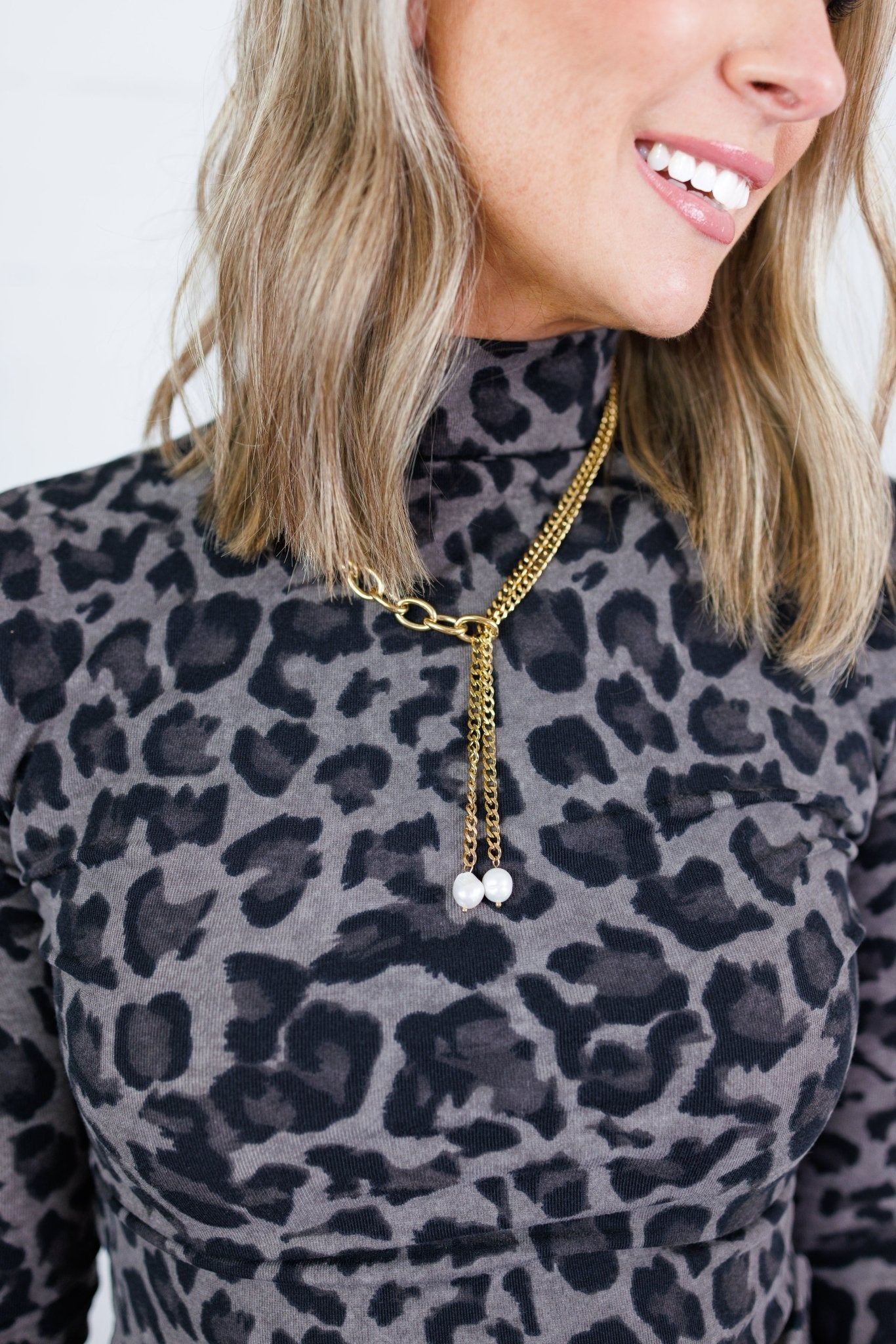 Parlor Dark Grey Leopard Thin Layer Top Molly Bracken