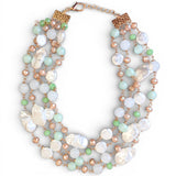Pastel + Pearl Beaded Collar Necklace - A3 Accessories - Jewelry - Clover + Bee