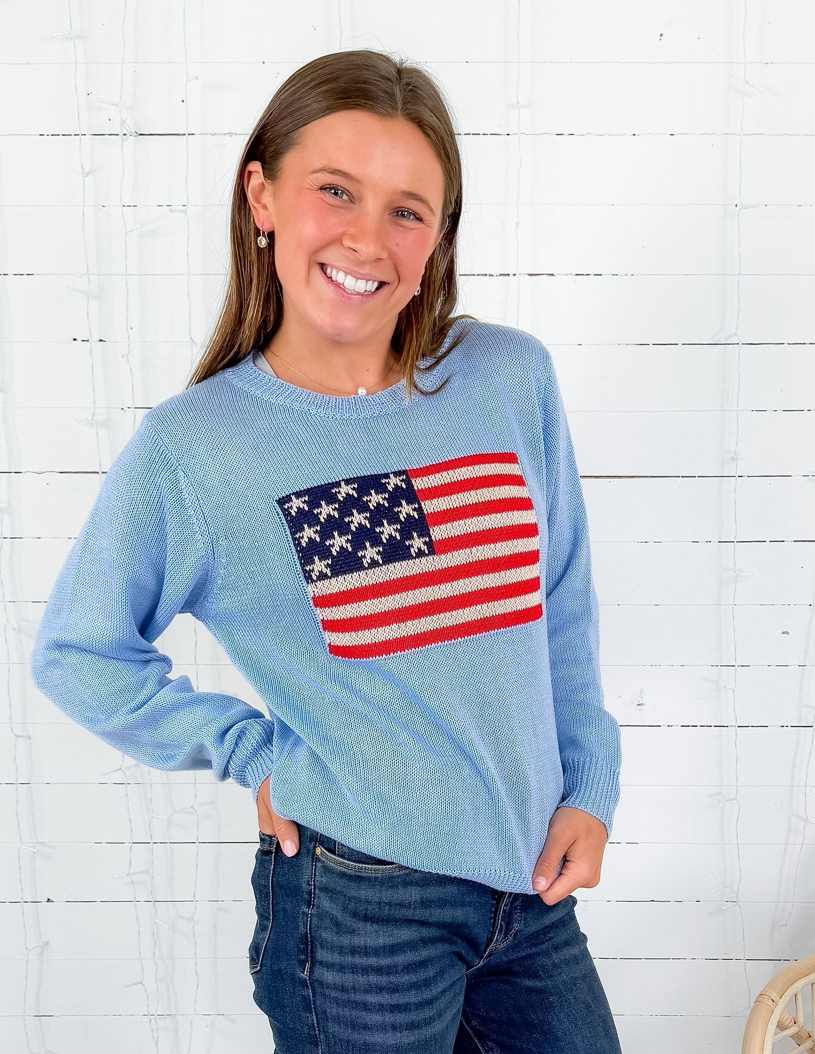 Patriot Blue Flag Sweater Sunday Edition