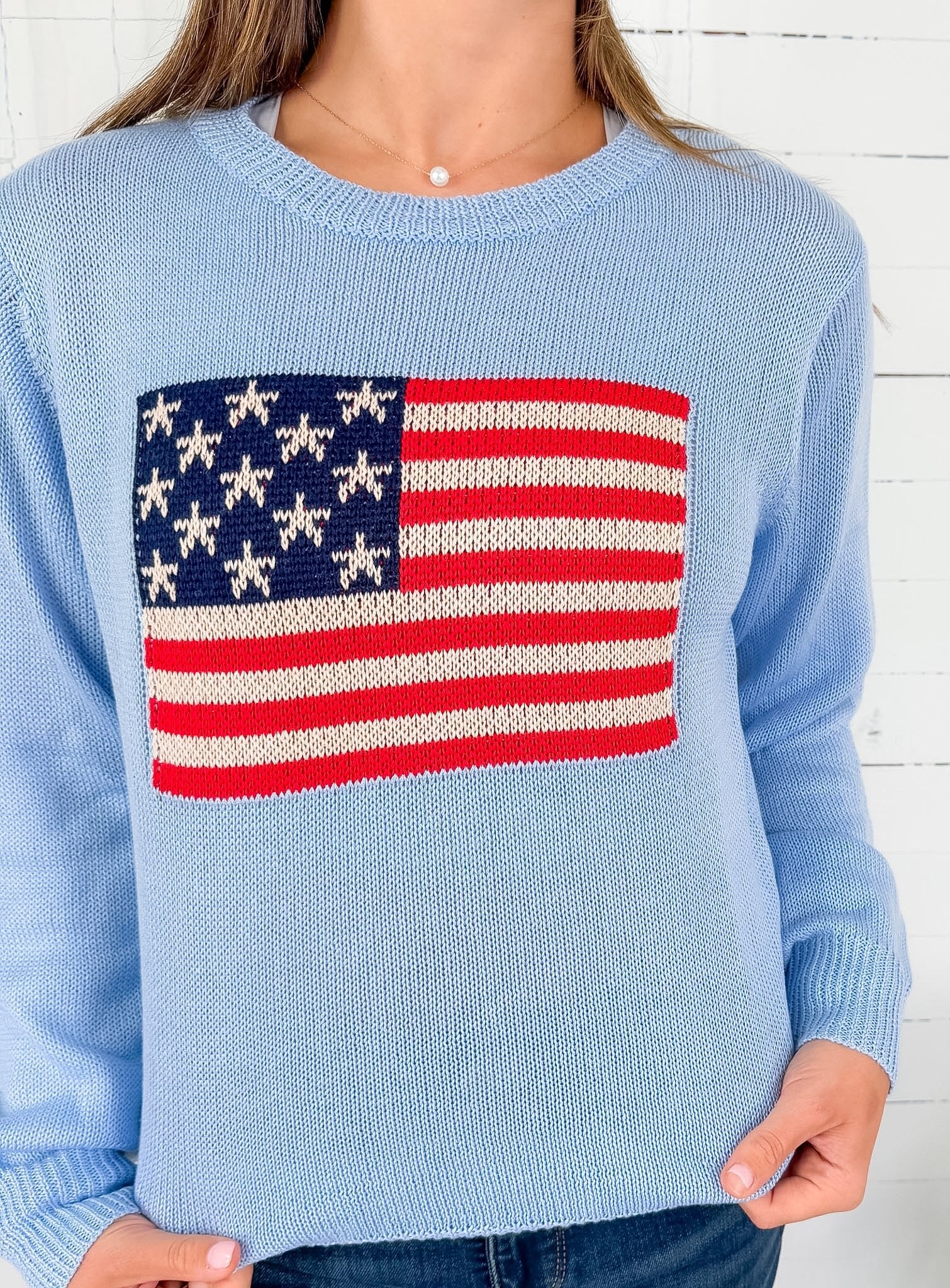 Patriot Blue Flag Sweater Sunday Edition