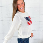 Patriot White Flag Sweater Sunday Edition