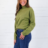 Patsy Lime Green Turtleneck Sweater Molly Bracken