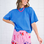 Paula Blue Boxy Sweater GLAM