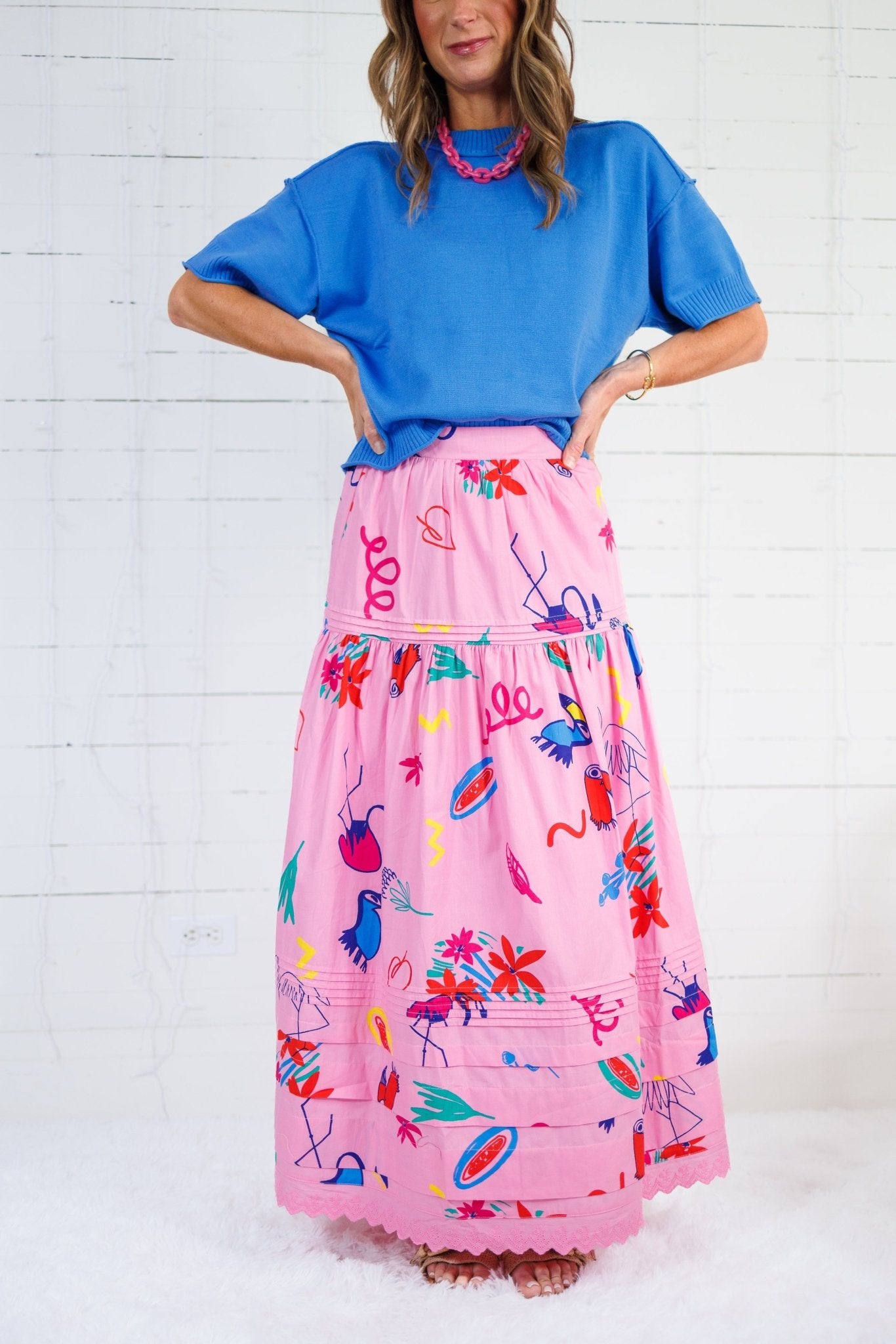 Paula Blue Boxy Sweater GLAM