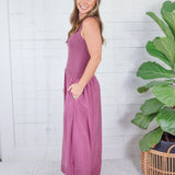 Paula Orchid Mixed Media Maxi Dress Be Cool