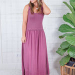 Paula Orchid Mixed Media Maxi Dress Be Cool