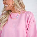 Paula Pink Boxy Sweater GLAM