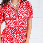 Paulette Pink + Raspberry Midi Dress