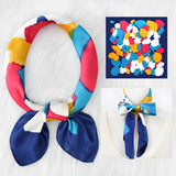 Colorful headband with a bow on a white background
