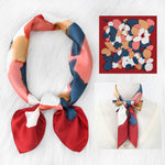 Colorful scarf with a pattern on a white background
