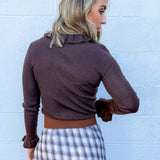 Paulson Brown Ruffle Sweater Compania Fantastica