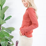 Paulson Persimmon Ruffle Sweater Compania Fantastica