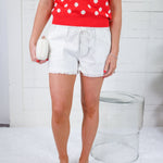 Paulson White Denim Shorts Elan