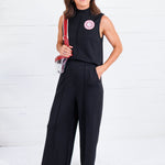 Penelope Black Scuba Sleeveless Top Entro