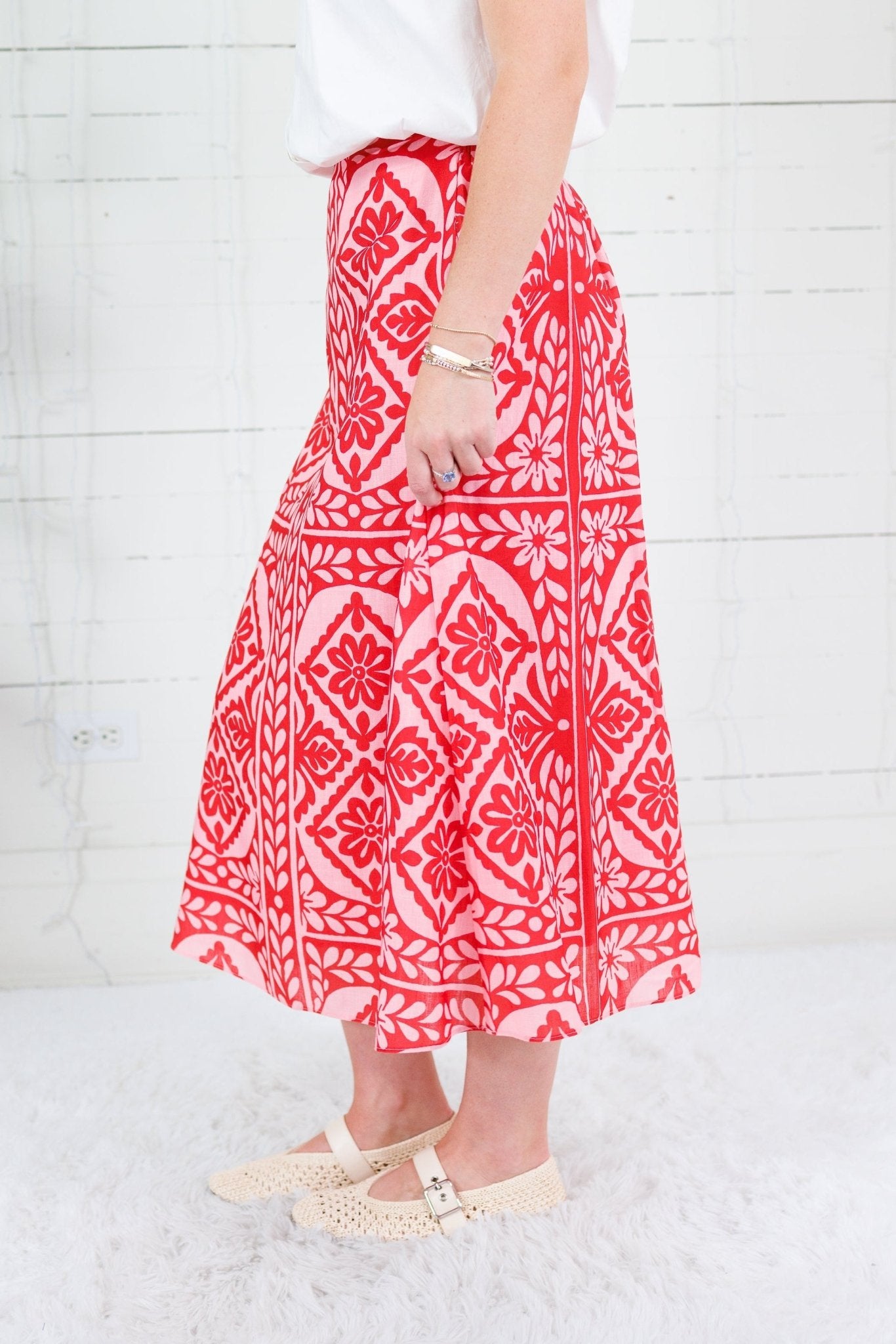 Penny Pink + Raspberry Maxi Skirt