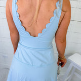 Pillar Baby Blue Scallop Back Kourt Dress Karlie