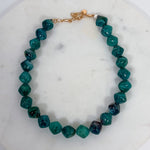Pinched Marble Resin Beaded Necklace