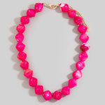Pinched Marble Resin Beaded Necklace - A3 Accessories - Jewelry - Clover + Bee