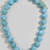 Pinched Marble Resin Beaded Necklace - A3 Accessories - Jewelry - Clover + Bee