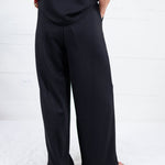 Pippa Black Scuba Wide Leg Pants Entro