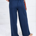 Pippa Navy Scuba Wide Leg Pants Entro