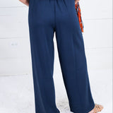 Pippa Navy Scuba Wide Leg Pants Entro