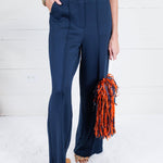 Pippa Navy Scuba Wide Leg Pants Entro