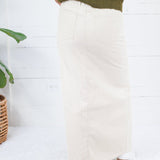 Pitzing Snow Wash Corduroy Maxi Skirt Hem & Thread