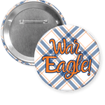 Plaid War Eagle Gameday Button