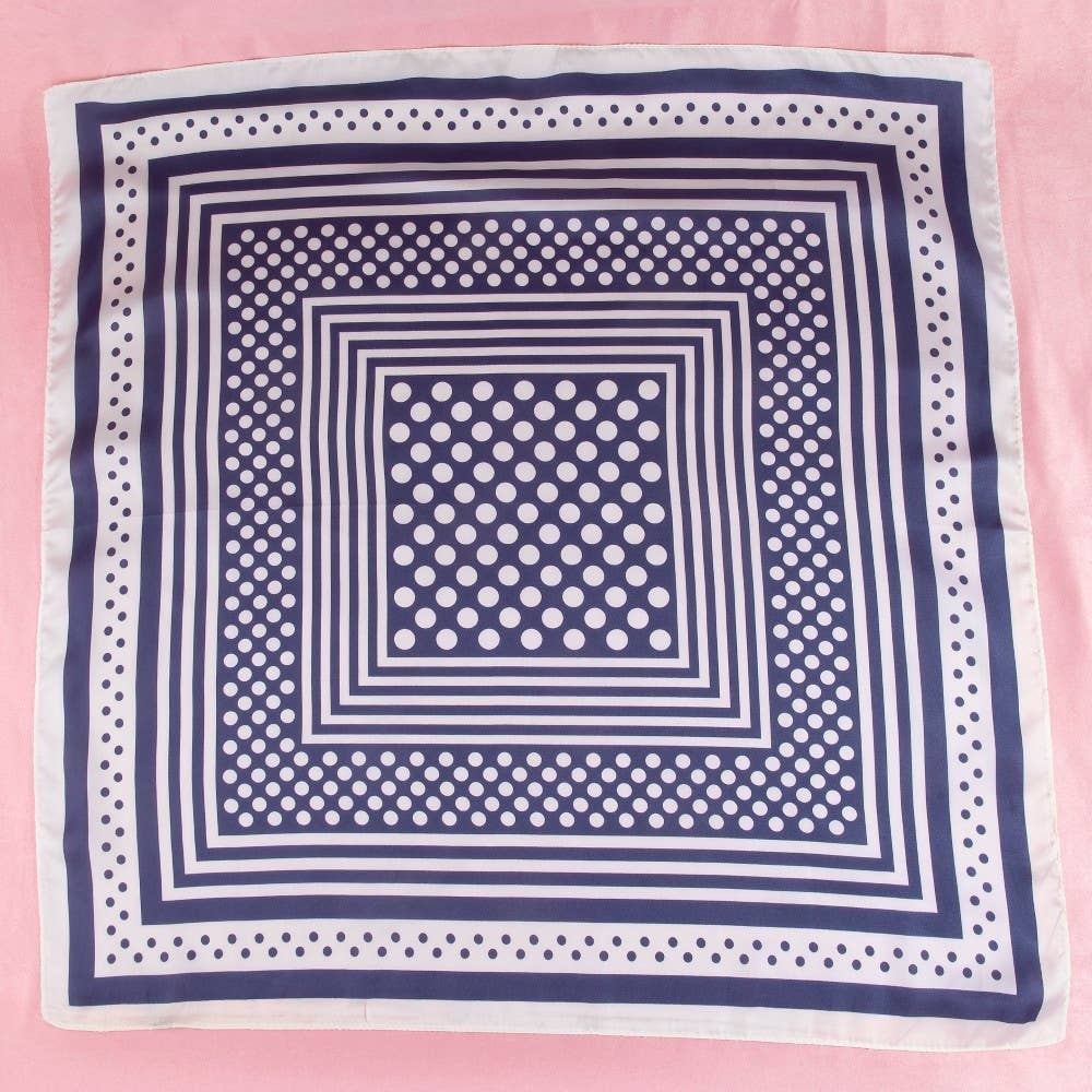 Polka Dot Concentric Square Print Scarf