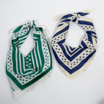 Polka Dot Concentric Square Print Scarf