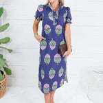 Polly Navy Floral Maxi Dress TCEC