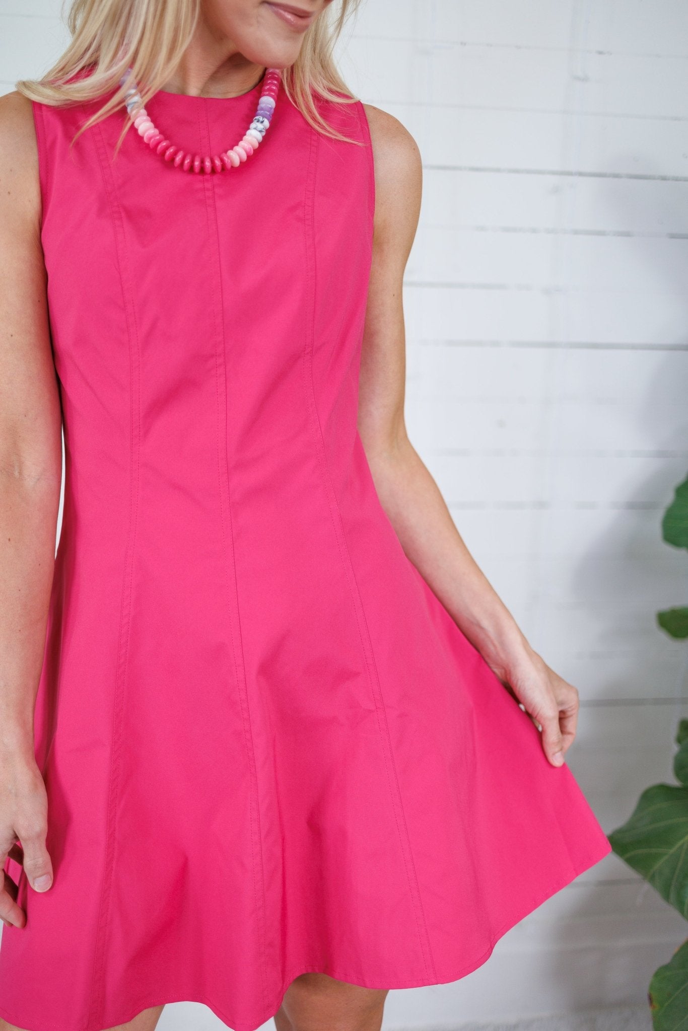 Poplar Hot Pink High Neck Skater Flare Mini Dress Naked Zebra | Clover and Bee Clover + Bee Poplar Hot Pink High Neck Skater Flare Mini Dress Naked Zebra | Clover and Bee Clover + Bee