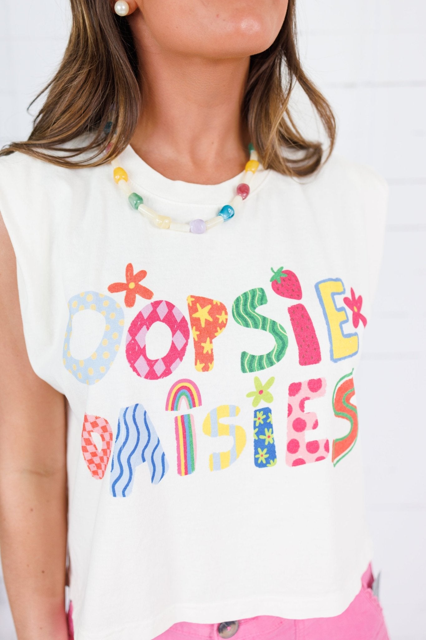 Poppy & Pine Oopsie Daisies Sleeveless Tee Poppy & Pine