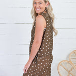 Porter Cocoa Polka Dot Top