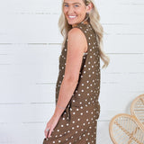 Porter Cocoa Polka Dot Top