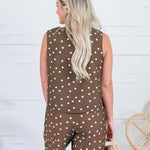 Porter Cocoa Polka Dot Top