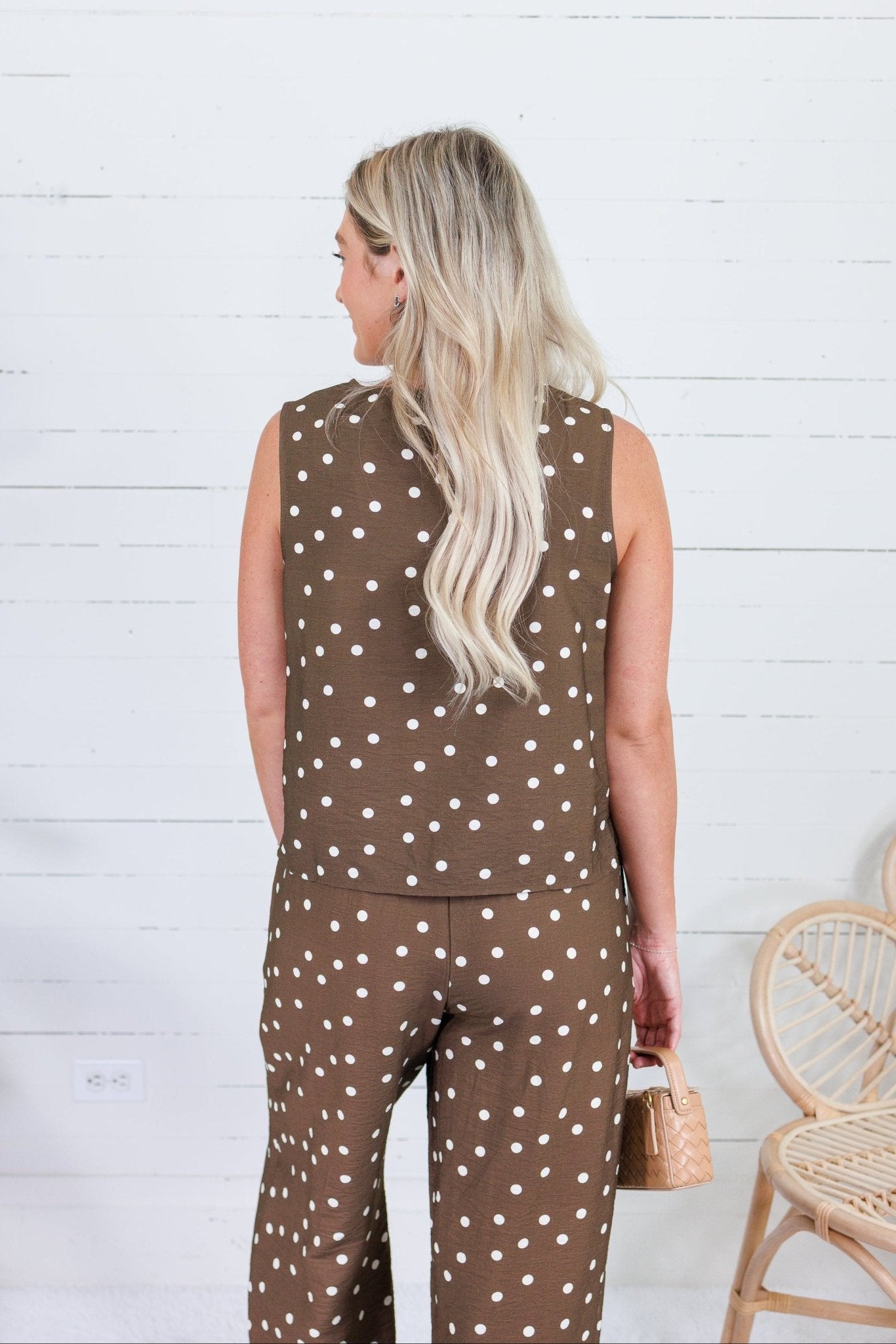 Porter Cocoa Polka Dot Top