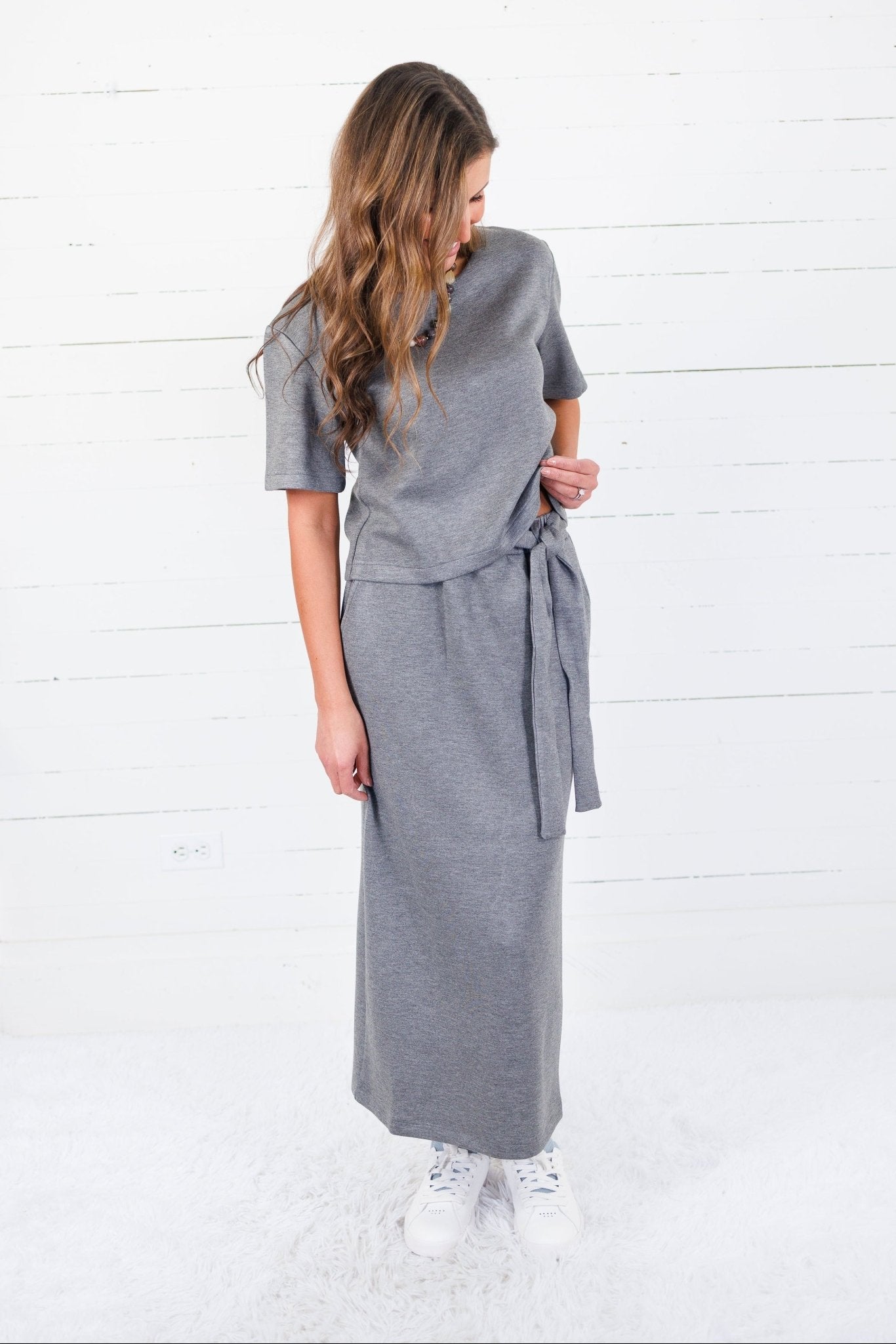 Porter Dark Grey Scuba Skirt Molly Bracken