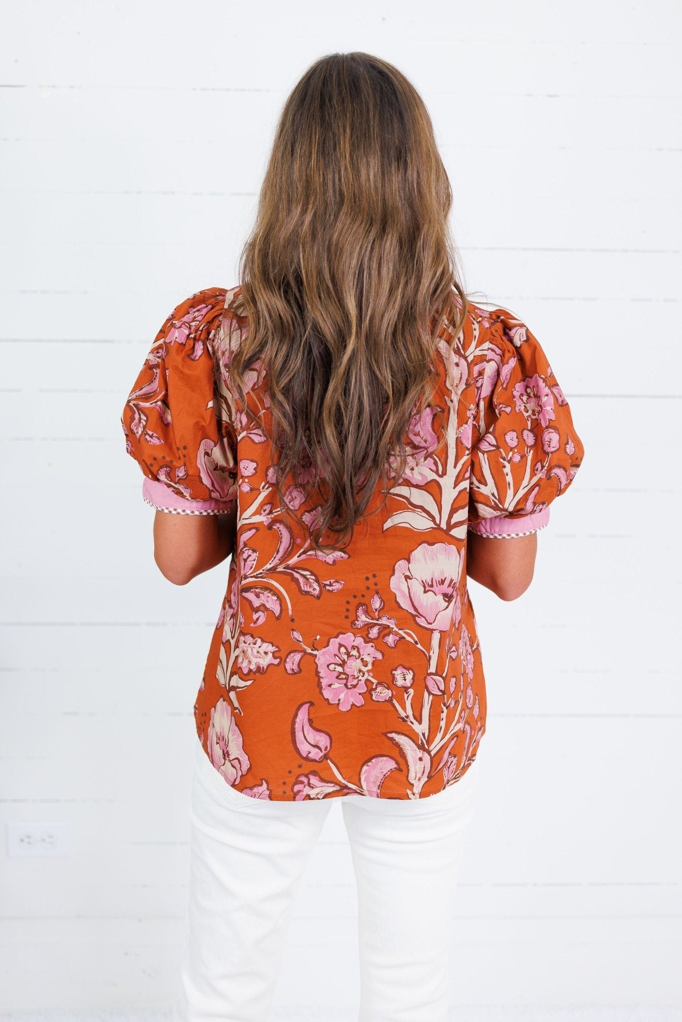Porter Rust + Pink Trimmed Top Entro