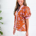 Porter Rust + Pink Trimmed Top Entro