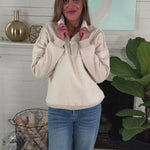 Gilmore Ivory Quarter Zip Sweatshirt