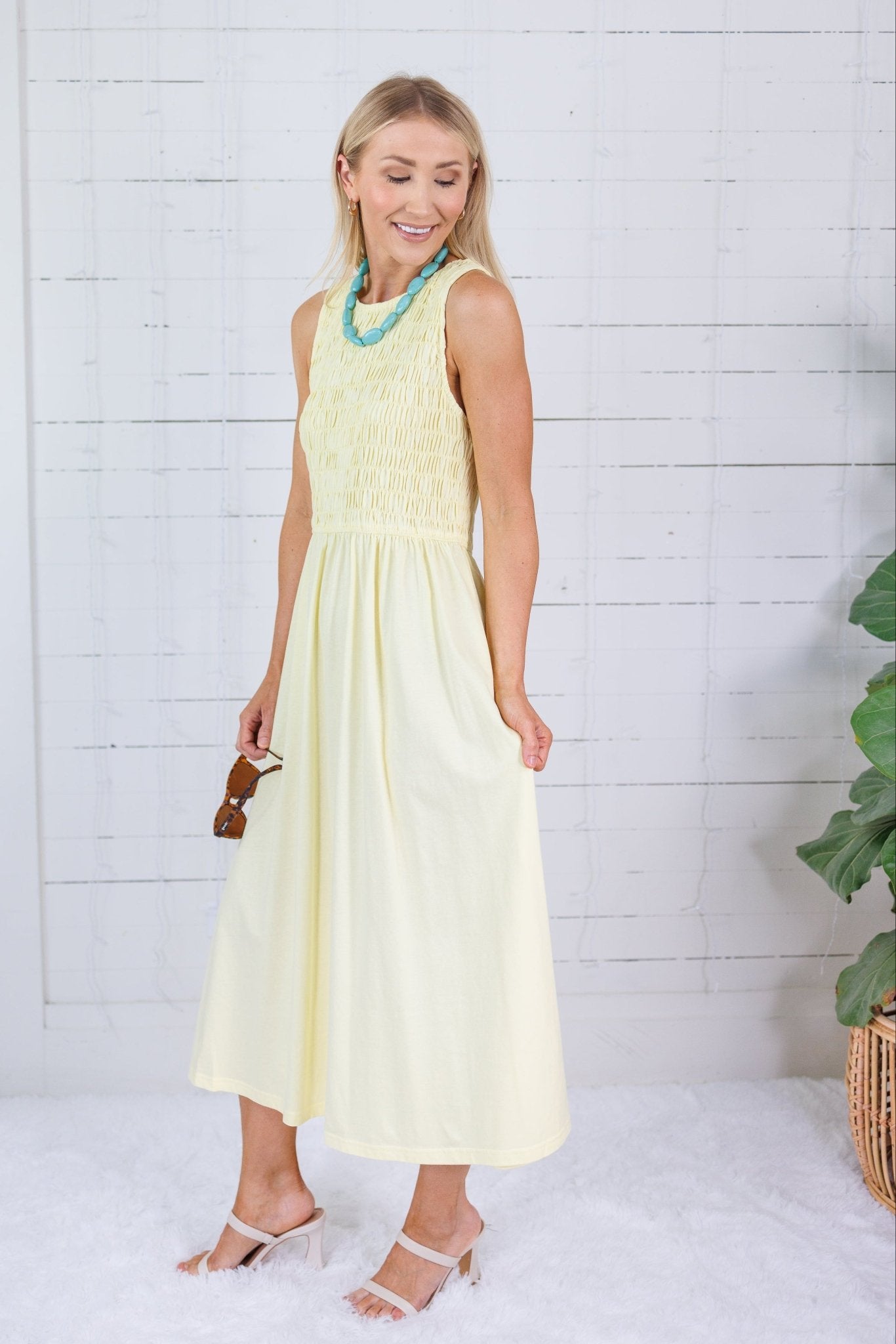Priscilla Butter Yellow Maxi Dress Molly Bracken