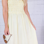 Priscilla Butter Yellow Maxi Dress Molly Bracken