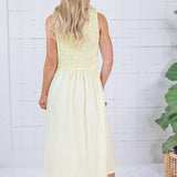 Priscilla Butter Yellow Maxi Dress Molly Bracken