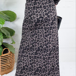Putnam Dark Grey Leopard Maxi Skirt Molly Bracken